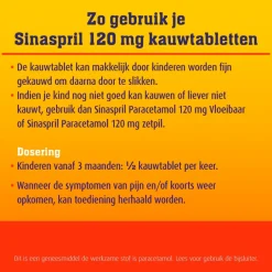 Sinaspril Paracetamol 120mg Kauwtabletten