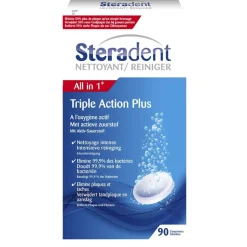 Outlet Steradent Triple Action Plus Reinigingstabletten