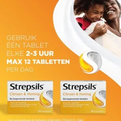 Online Strepsils Citroen + Honing Zuigtabletten
