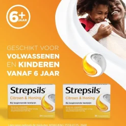 New Strepsils Citroen & Honing Zuigtabletten