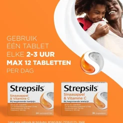 New Strepsils Sinaasappel & Vitamine C Zuigtabletten