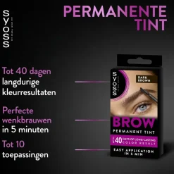 Clearance Syoss Brow Tint Donkerbruin Permanente Wenkbrauwverf