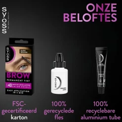Clearance Syoss Brow Tint Donkerbruin Permanente Wenkbrauwverf