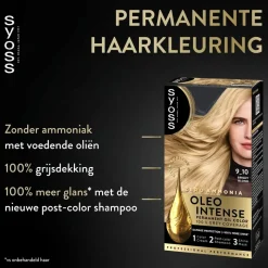 New Syoss Oleo Intense 9-10 Stralend Blond Haarkleuring