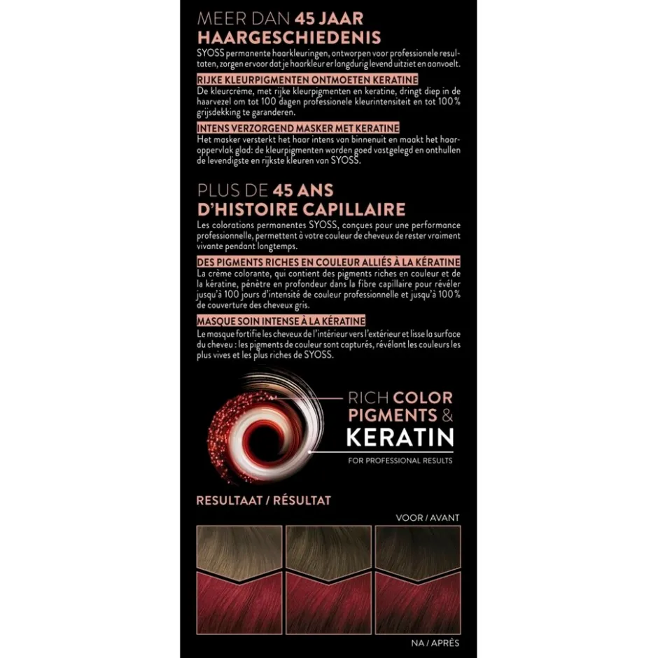 Sale Syoss Permanent Color 5-29 Intens Rood Permanente Haarkleuring