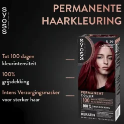 Sale Syoss Permanent Color 5-29 Intens Rood Permanente Haarkleuring