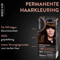 New Syoss Salonplex 4-8 Chocoladebruin Permanente Haarkleuring