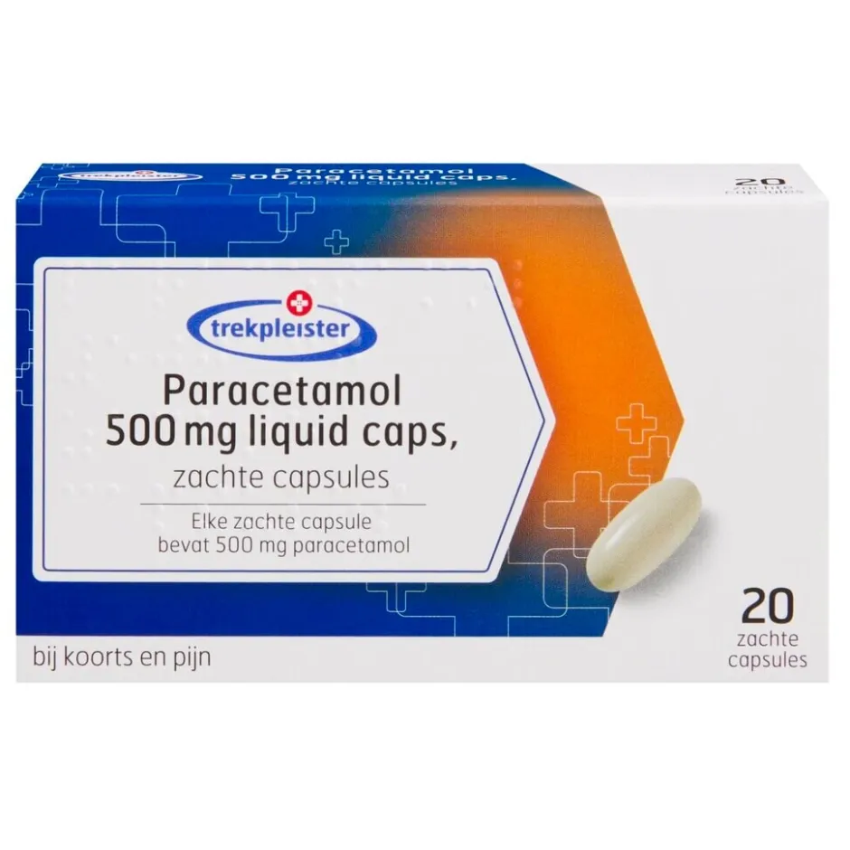 Best Trekpleister Paracetamol 500mg Liquid Caps