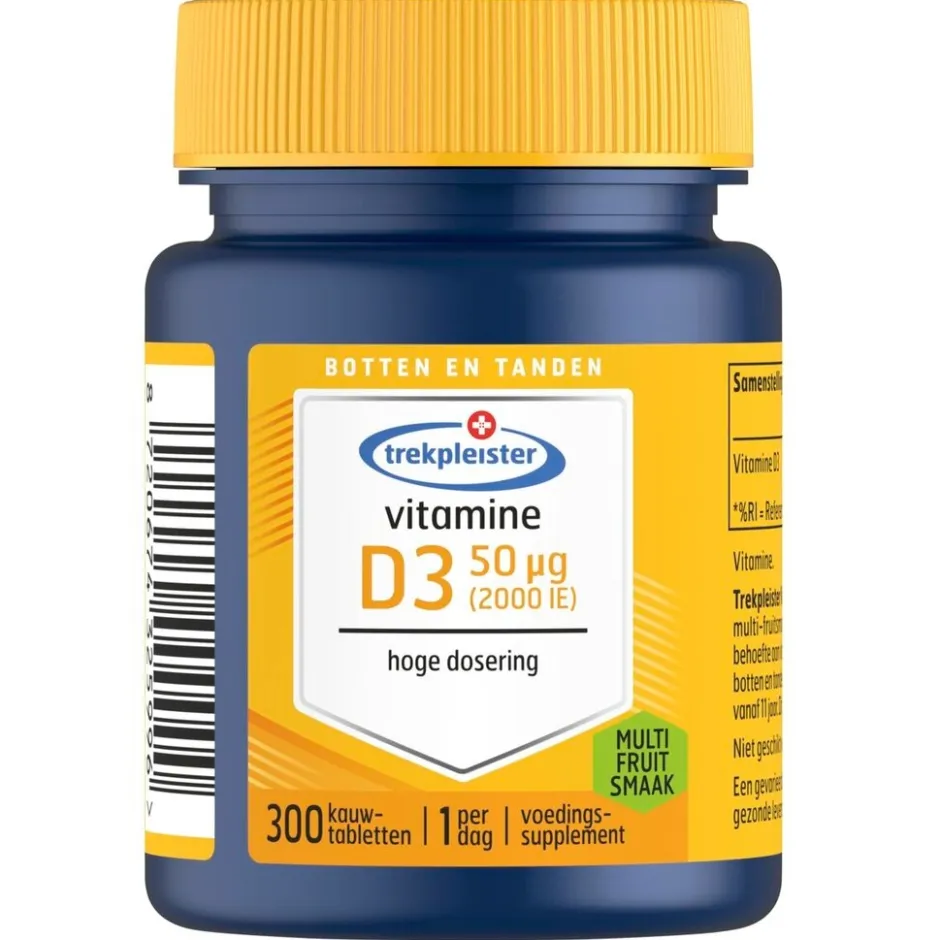 Hot Trekpleister Vitamine D3 50 ug Kauwtabletten