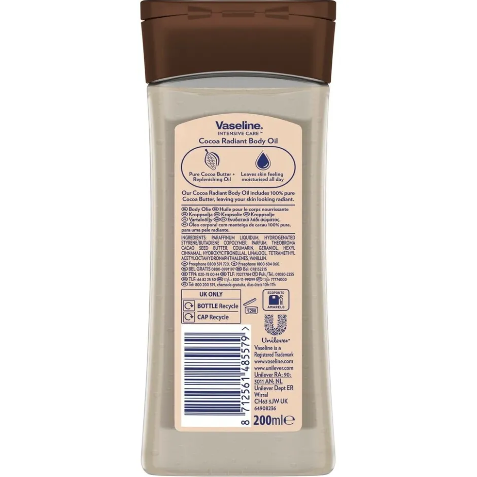 Outlet Vaseline Intensive Care Cocoa Radiant Body Gel Oil