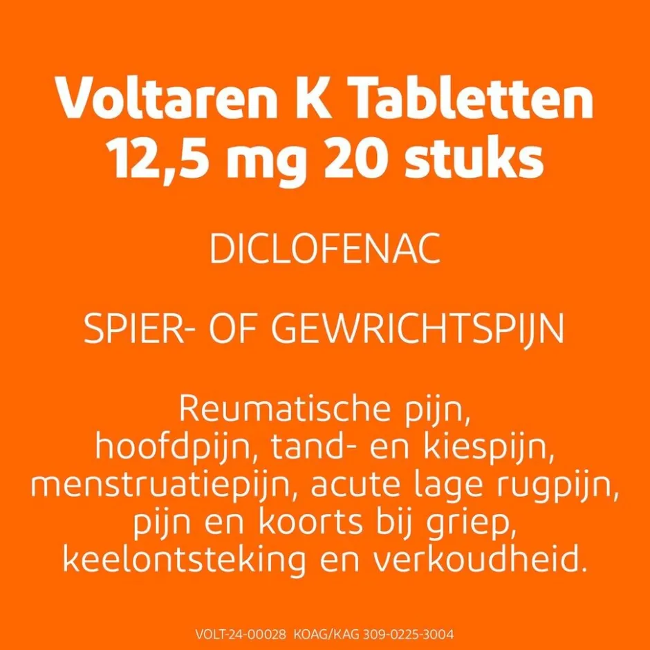 Hot Voltaren K 12,5mg Diclofenac-Kalium Filmomhulde Tabletten