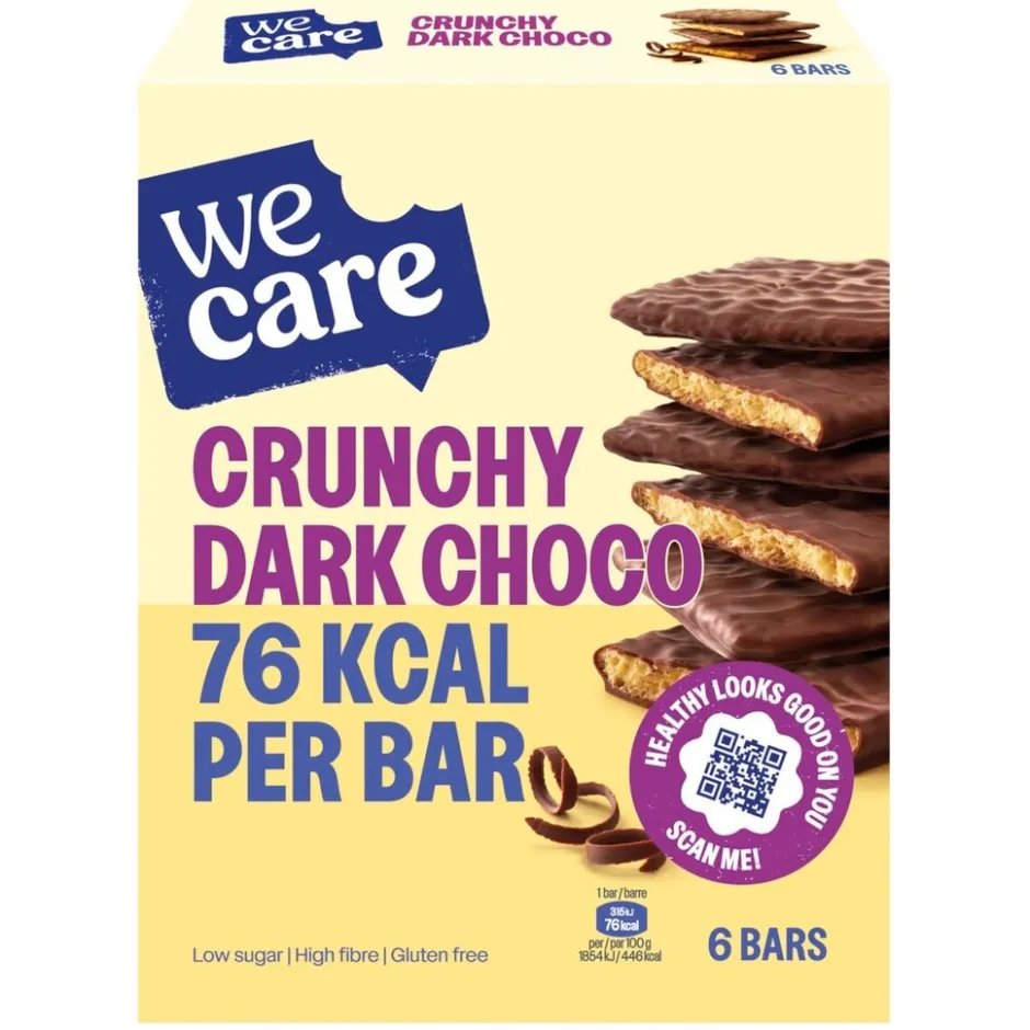 New WeCare Crunchy Dark Choco Bars