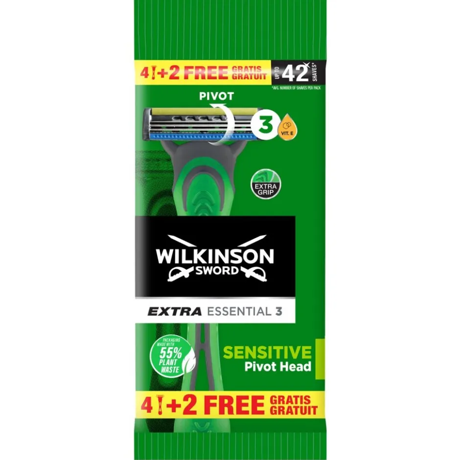 Online Wilkinson Sword Extra Essential 3 Sensitive Wegwerpscheermesjes