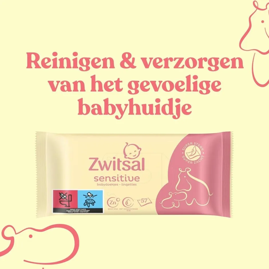 Outlet Zwitsal Sensitive Billendoekjes