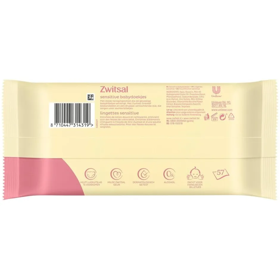 Outlet Zwitsal Sensitive Billendoekjes